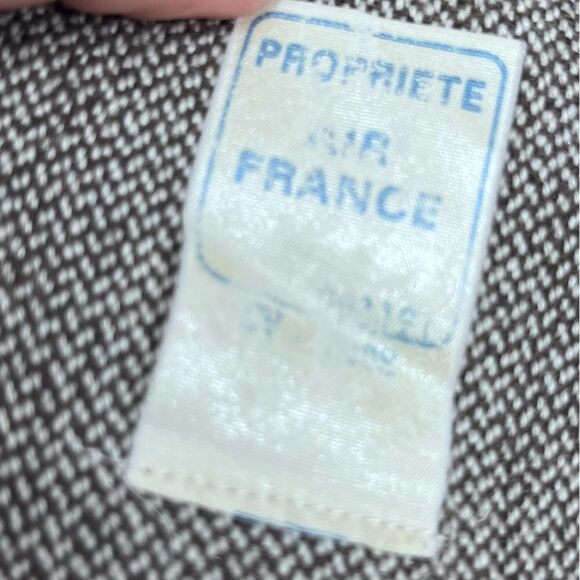 Air France Tweed Wool Class Throw Blanket 36x62 - Picture 10 of 11